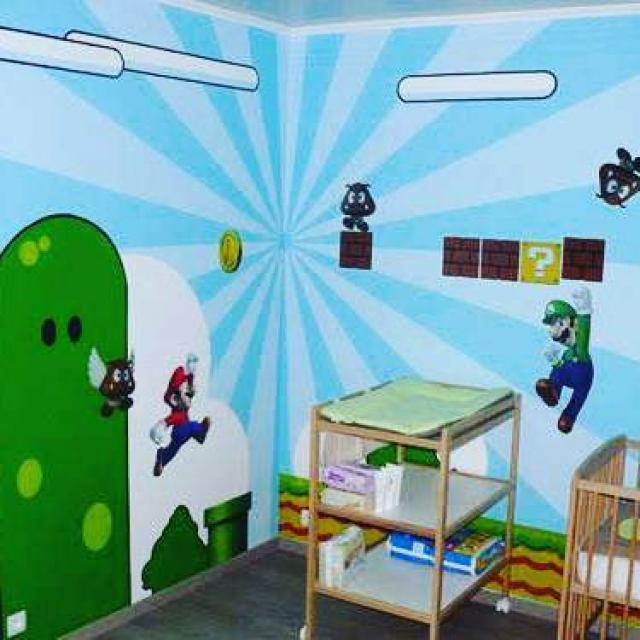 Décoration d'une chambre d'enfants sur mesure - image Mario en 3D